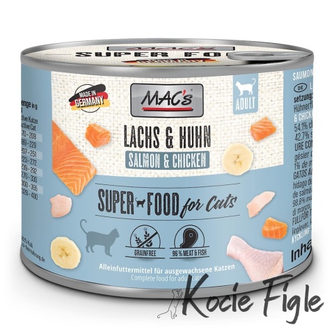 Mac's Cat Superfood - Łosoś i kurczak - 200g