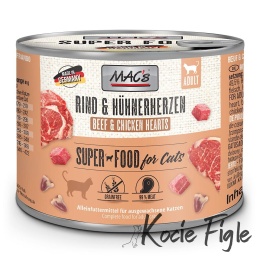 Mac's Cat Superfood - Wołowina i kurze serca - 200g