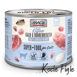 Mac's Cat Superfood - Junior - Cielęcina i kurze serca - 200g