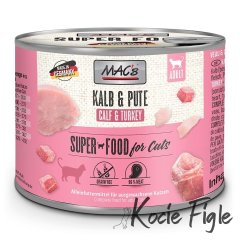 Mac's Cat Superfood - Cielęcina z indykiem - 200g