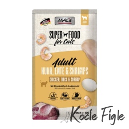 Mac's Cat Superfood - kurczak kaczka i krewetki - 100g
