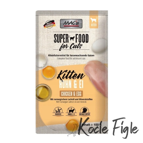 Mac's Cat Superfood - Junior - kurczak z jajkiem - 100g