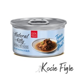Natural Kitty - Tuńczyk z sardelą w bulionie - 80g
