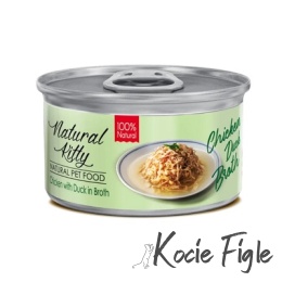 Natural Kitty - Kurczak z Kaczką w bulionie - 80g