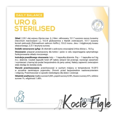 VetExpert - Uro & Sterilised - preparat wspomagający układ u kotów