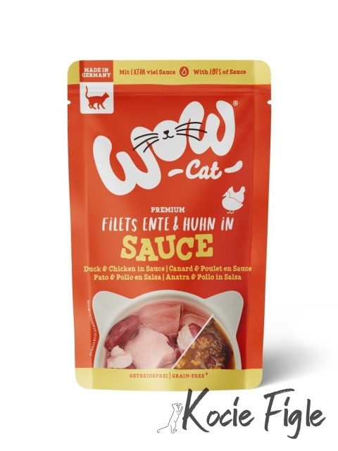 WOW Cat - Kawałki kaczki i kurczaka w sosie 85g