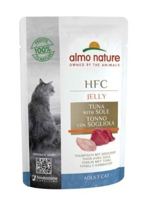 Almo nature - HFC JELLY - Tuńczyk i Ryba Sola - 55g