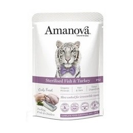 Amanova - Biała Ryba i Indyk - Saszetka 85g