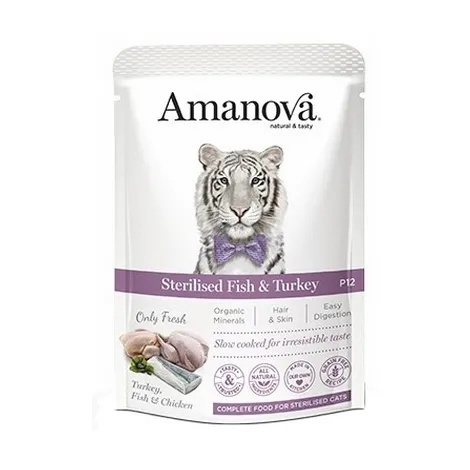 Amanova - Biała Ryba i Indyk - Saszetka 85g