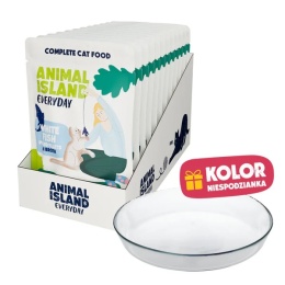 Animal Island - Biała Ryba - 12x 85g - Everyday 12pak + Talerzyk