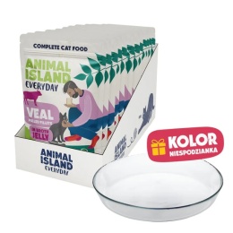 Animal Island - Cielęcina - W Galarecie - 12x 85g - 12pak + Talerzyk