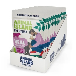 Animal Island - Cielęcina - W Galarecie - 12x 85g - 12pak + Talerzyk