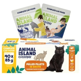 Animal Island - Cielęcina/Królik i Indyk/Tuńczyk - 40x 85g - Everyday 40 Pak