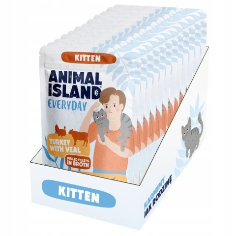 Animal Island - Junior - Indyk z Cielęciną - 12x 85g