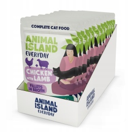 Animal Island - Kurczak z Jagnięcina - 12x85g + Talerzyk