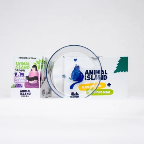 Animal Island - Kurczak z Jagnięcina - 12x85g + Talerzyk