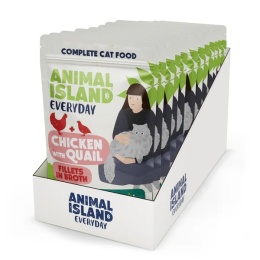 Animal Island - Kurczak z Przepiórką - 12x85g + Talerzyk