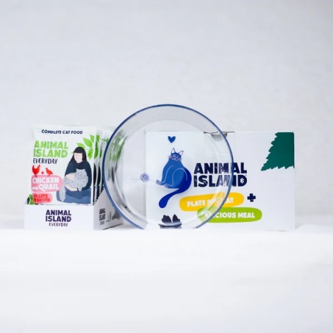 Animal Island - Kurczak z Przepiórką - 12x85g + Talerzyk