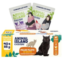 Animal Island - Kurczak z Przepiórką i Jagnięciną - 40x 85g - Everyday 40 Pak