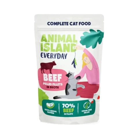 Animal Island - Kurczak, Wołowina, Indyk i Biała Ryba - 40x 85g - Everyday 40 Pak