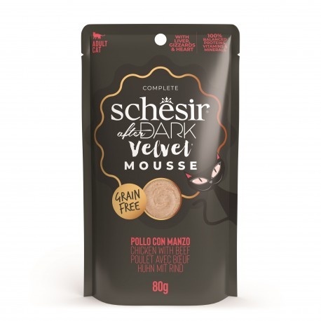Schesir - After Dark - Velvet Mousse - Kurczak z wołowiną - 80g