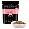 Catz Finefood PURE Konina 85 g - monobiałkowa mokra karma dla dorosłych kotów z 70% mięsa mięśniowego konia w saszetce - miska