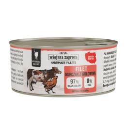 Wiejska Zagroda Handmade Fillets Kurczak z Wołowiną 70 g – mokra karma filetowa dla kota