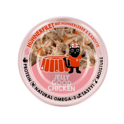 Lucky Lou Extrafood Kurczak i wątróbka z kurczaka w galaretce 70 g - karma uzupełniająca dla kota w puszce - góra