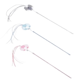 M-Pets - MoonCAT Cosmic Fluff - wędka dla kota z pomponami i rzemykami