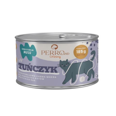 PERROLand CATering Tuńczyk 185 g - pełnoporcjowa mokra karma z tuńczykiem dla kota