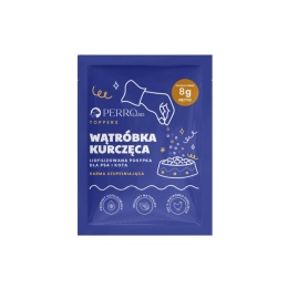 PERROland Toppers Wątróbka kurczęca 8 g - liofilizowana posypka dla kota w granatowej saszetce