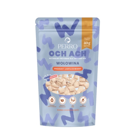 PERRO OCH ACH Wołowina 40 g - liofilizowane przysmaki dla kota w saszetce