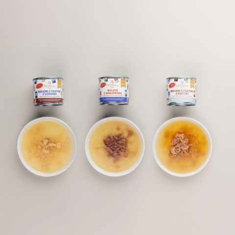 PERROLand Soups Bulion z Filetem z Kaczki 140 g - karma uzupełniająca dla kota w puszce - trzy smaki